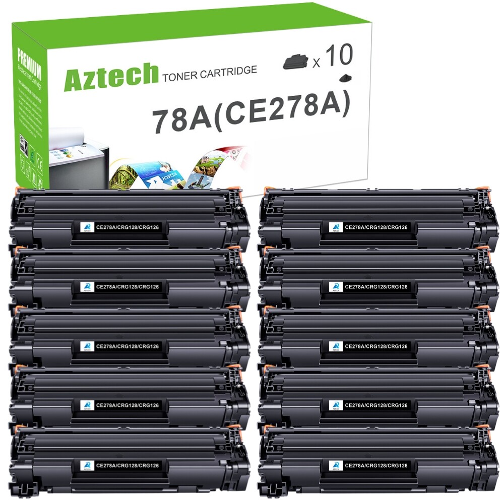 10 Pack CE278A 78A Toner Compatible With HP LaserJet Pro P1606DN M1536DNF MFP