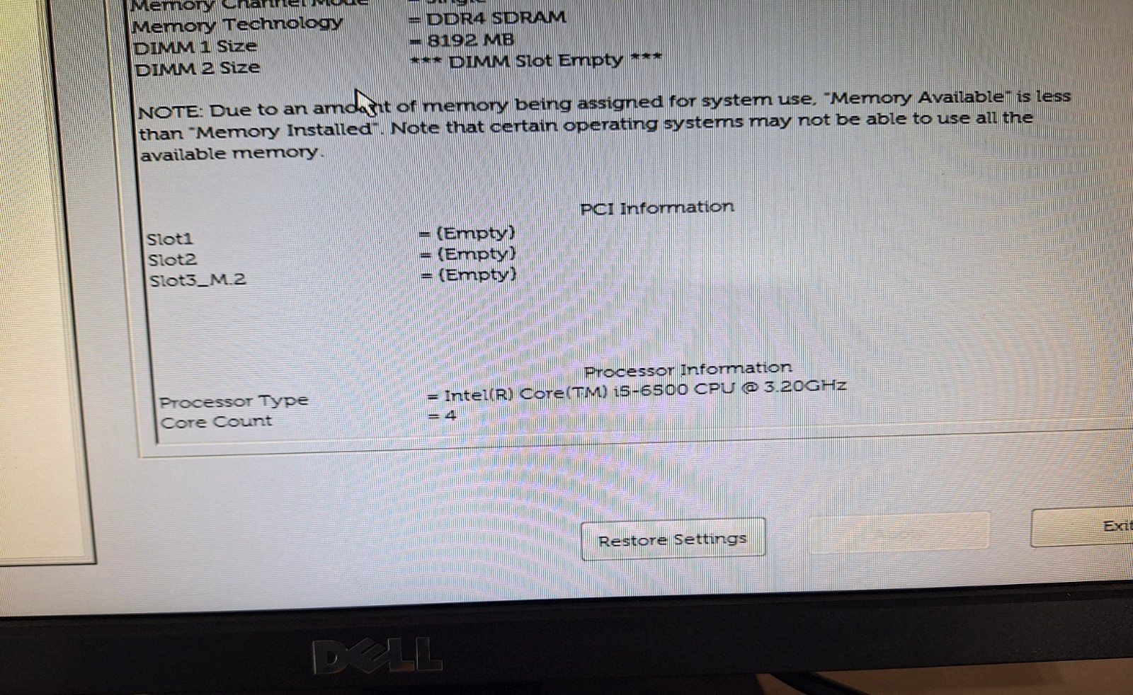 DELL OptiPlex 3050 SFF Desktop i5-6500 320Ghz 8 Gb Ram 500 HDD (No OS)