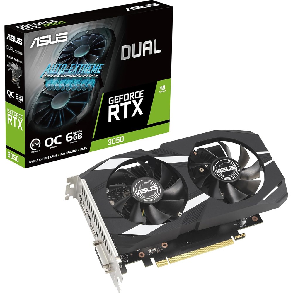 ASUS Dual GeForce RTX 3050 OC Edition Gaming Graphics Card – DUAL-RTX3050-O6G