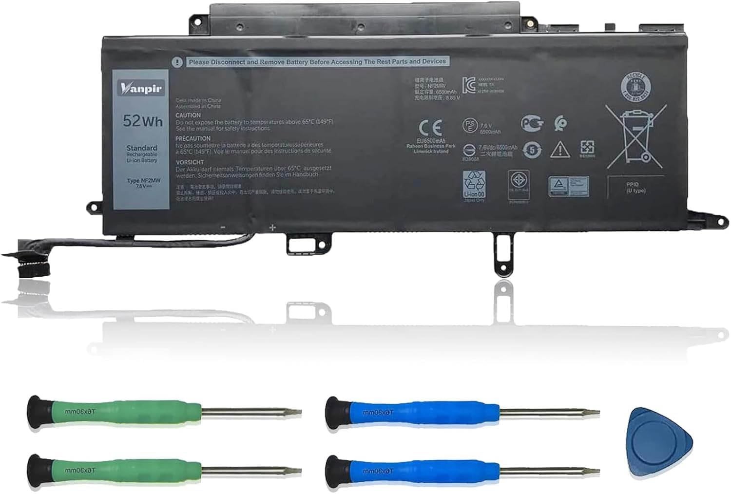 NF2MW Laptop Battery Replacement for Dell Latitude 7400 2 in 1 Latitude 9410