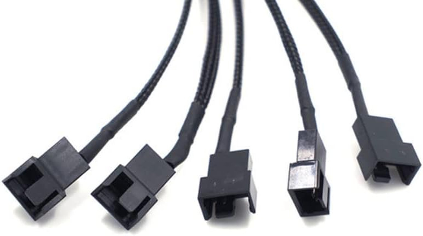 SATA to 3 Pin / 4 Pin Fan Adapter, 15 Pin SATA to 12V PC Case Fan Splitter Exten