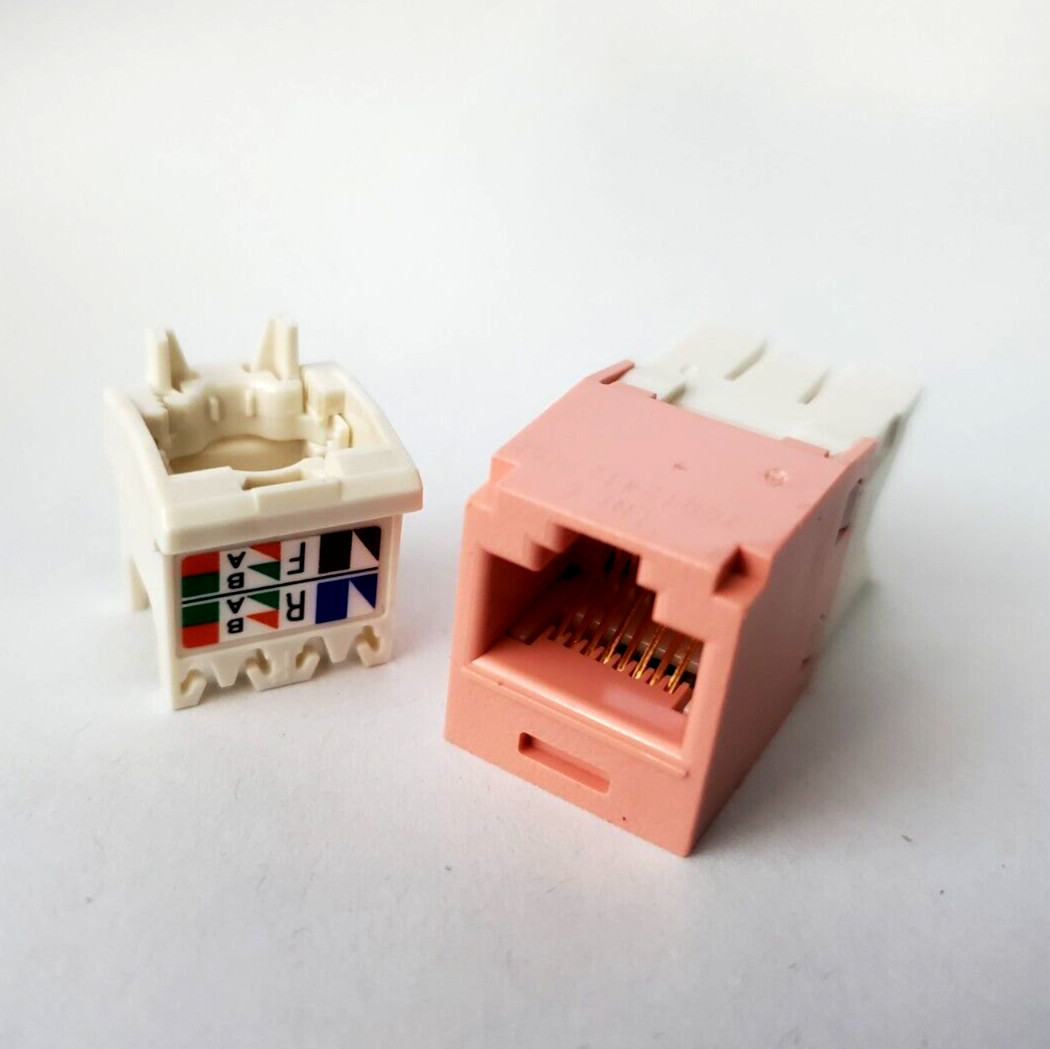 Panduit CJ688TGPK Mini-Com® TX6™ PLUS TG Style UTP Jack Module, Pink Qty 2