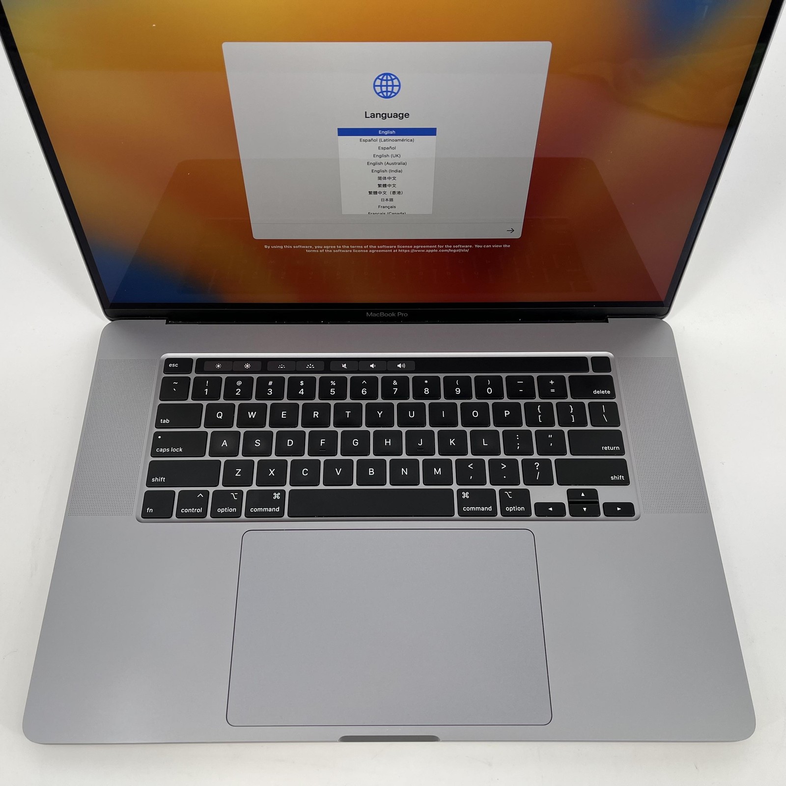 MacBook Pro 16 Touch Bar Gray 2019 2.3 GHz i9 16GB 1TB SSD Radeon Pro 5500M 4GB
