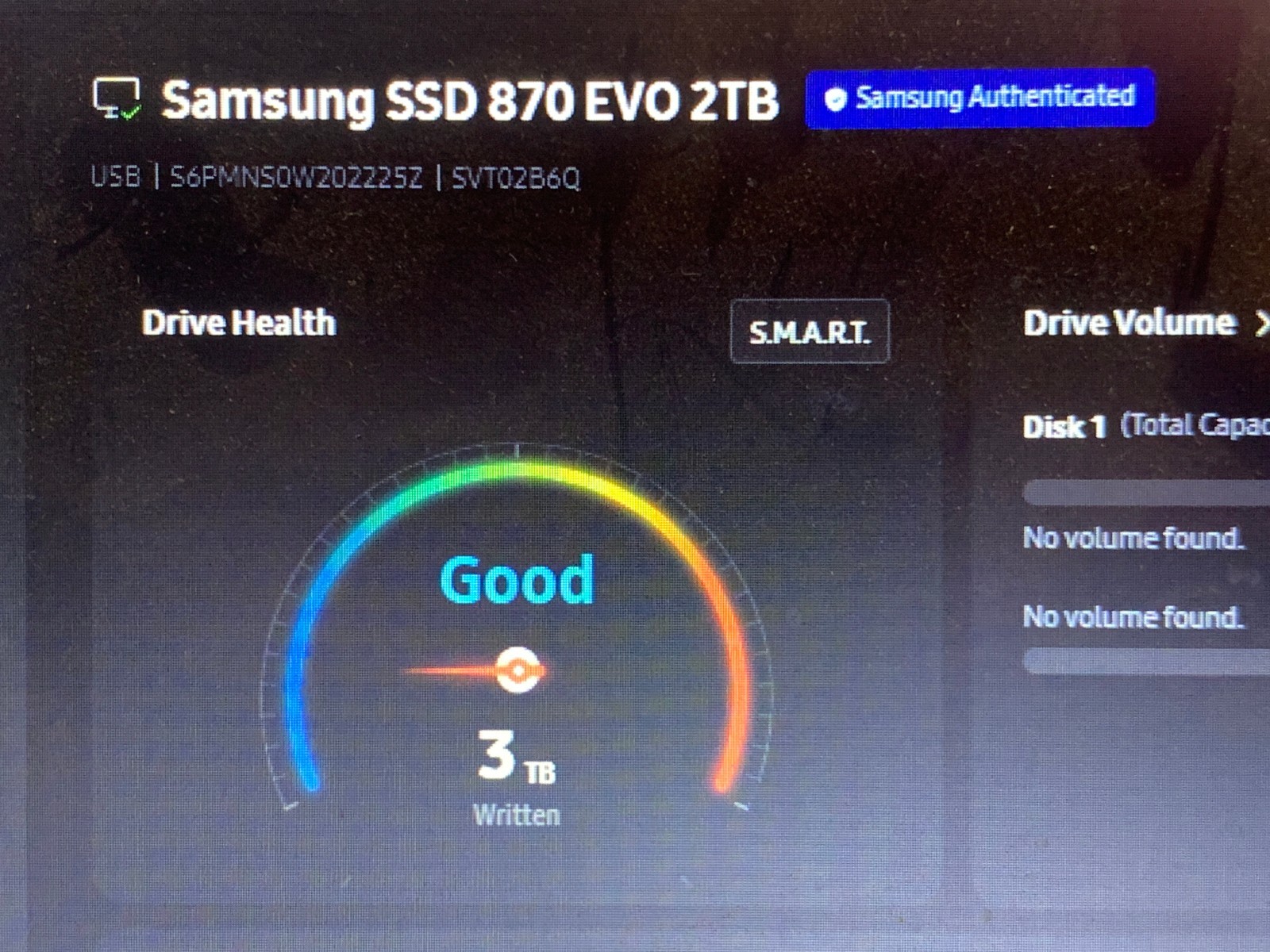 Samsung 870 EVO 2TB 2.5″ SATA III Internal SSD MZ-77E2T0 99-100% Health