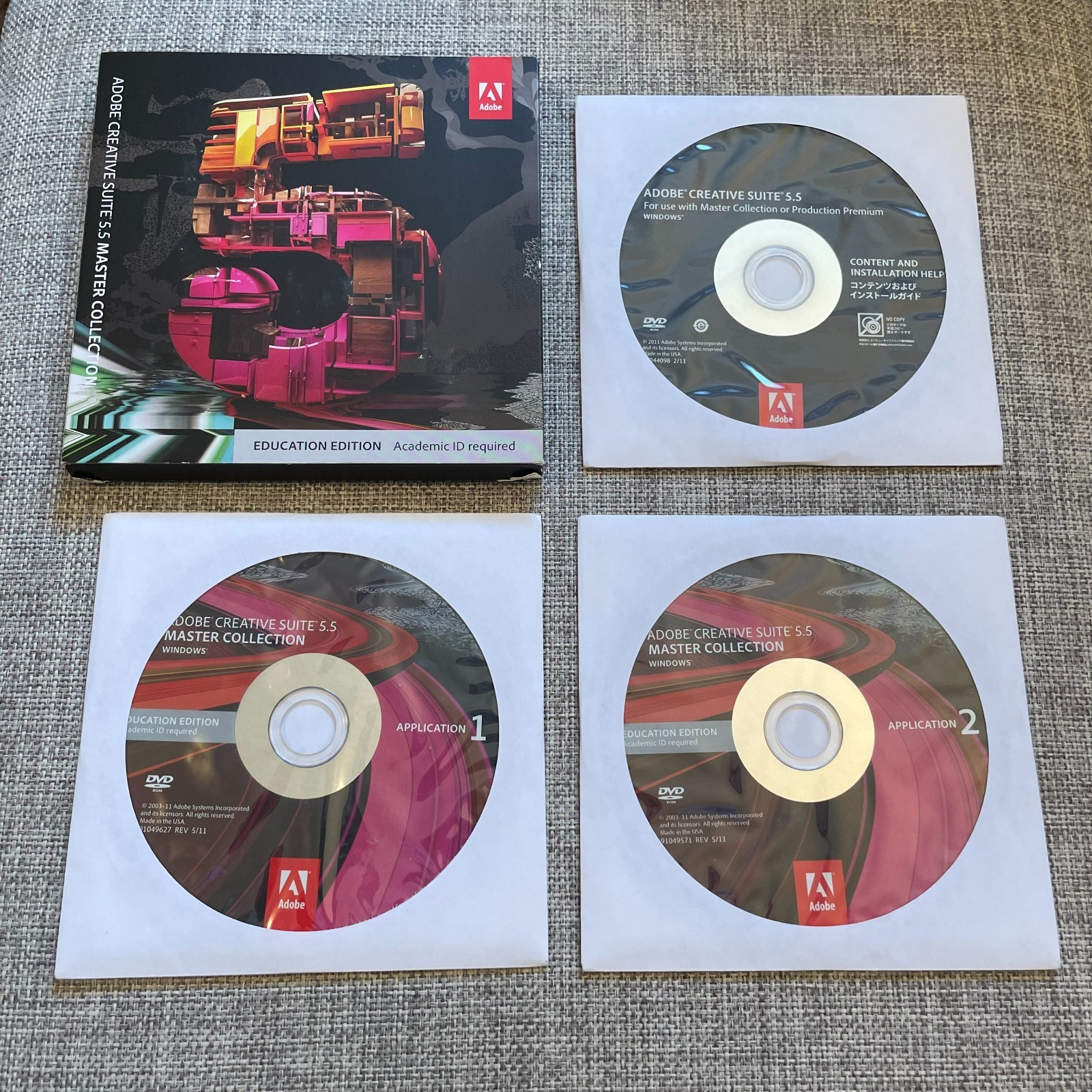 Adobe CS5.5 Master Collection for Windows Full DVD Version Creative Suite 5.5