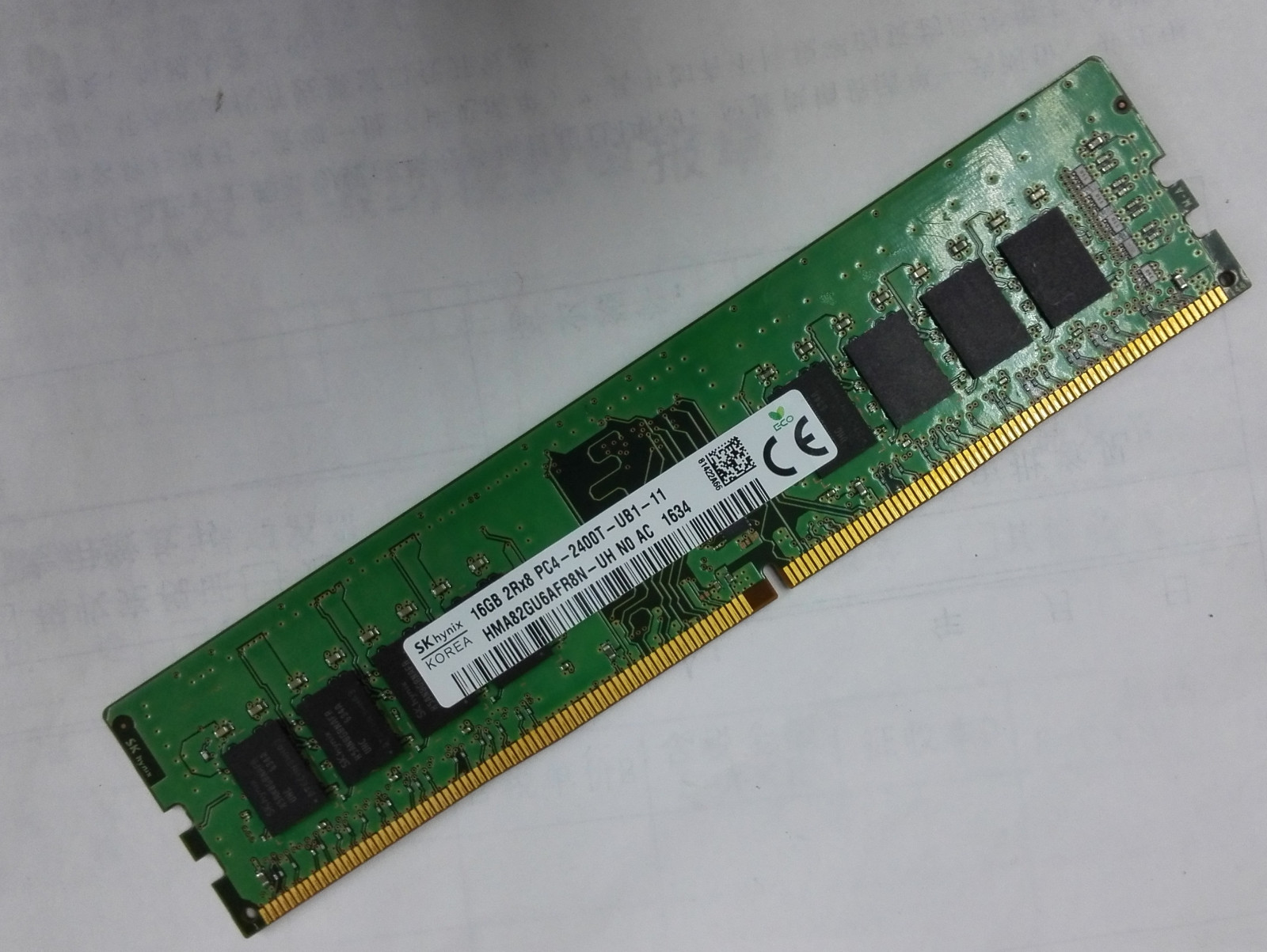 SK hynix 16GB DDR4 2400MHz Desktop RAM 2Rx8 PC4-2400T HMA82GU6AFR8N-UH DIMM