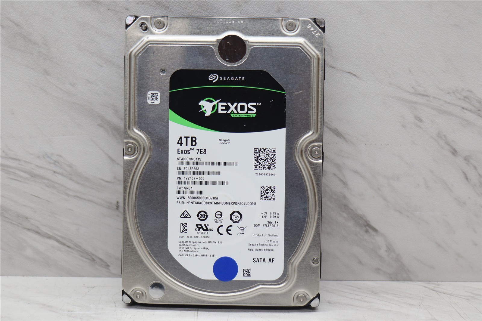 Seagate EXOS 4TB 3.5″ SATA 7E8 Enterprise ST4000NM0115 Hard Drive 100% Health
