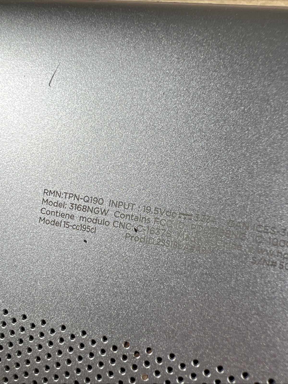HP PAVILION I5-CC1XX INTEL CORE I7-8550U 1.80GHZ 8GB RAM **NO HD/ NO CADDIE/