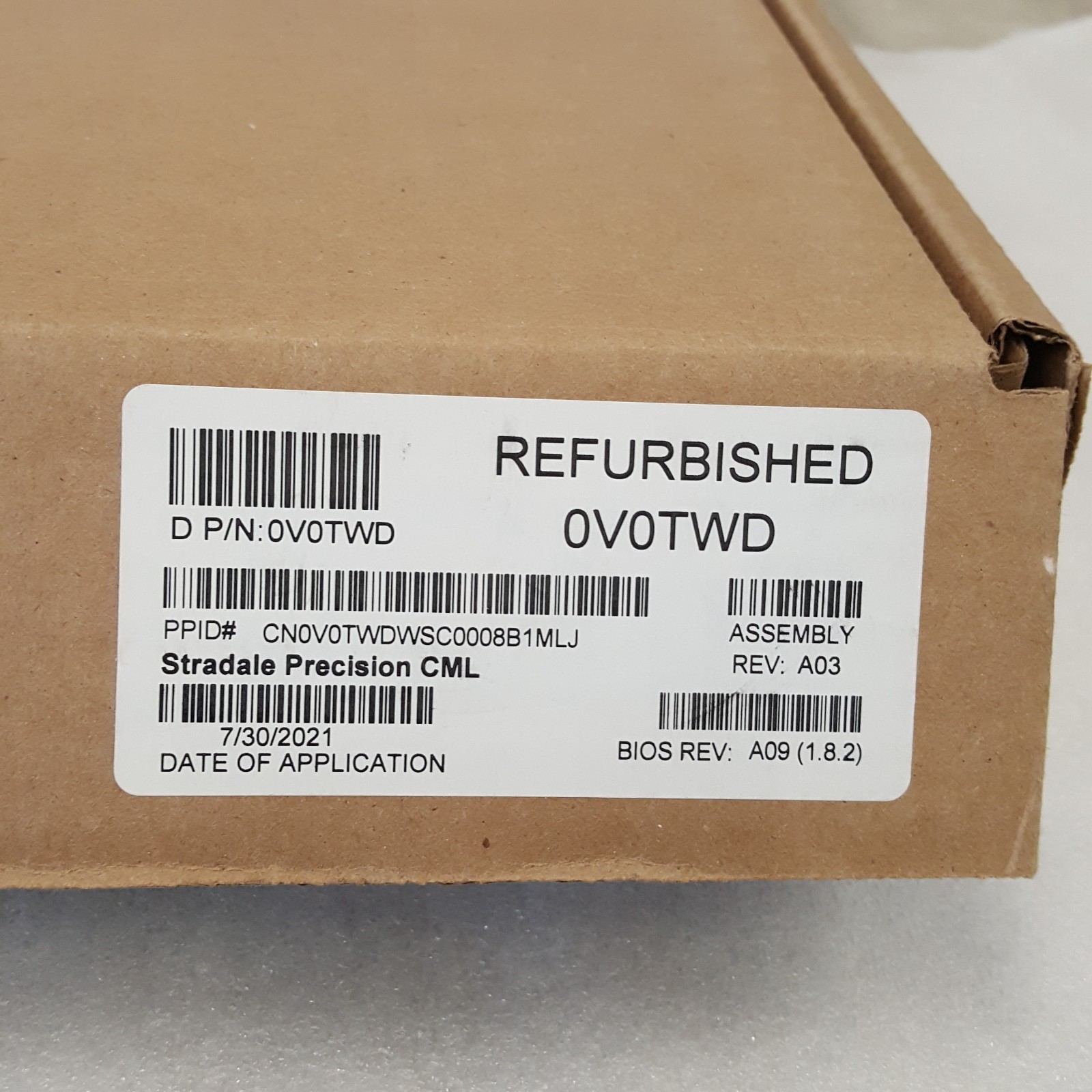 DELL Precision 17 5750 XEON W-10885M CPU + RTX 3000 MOTHERBOARD – V0TWD
