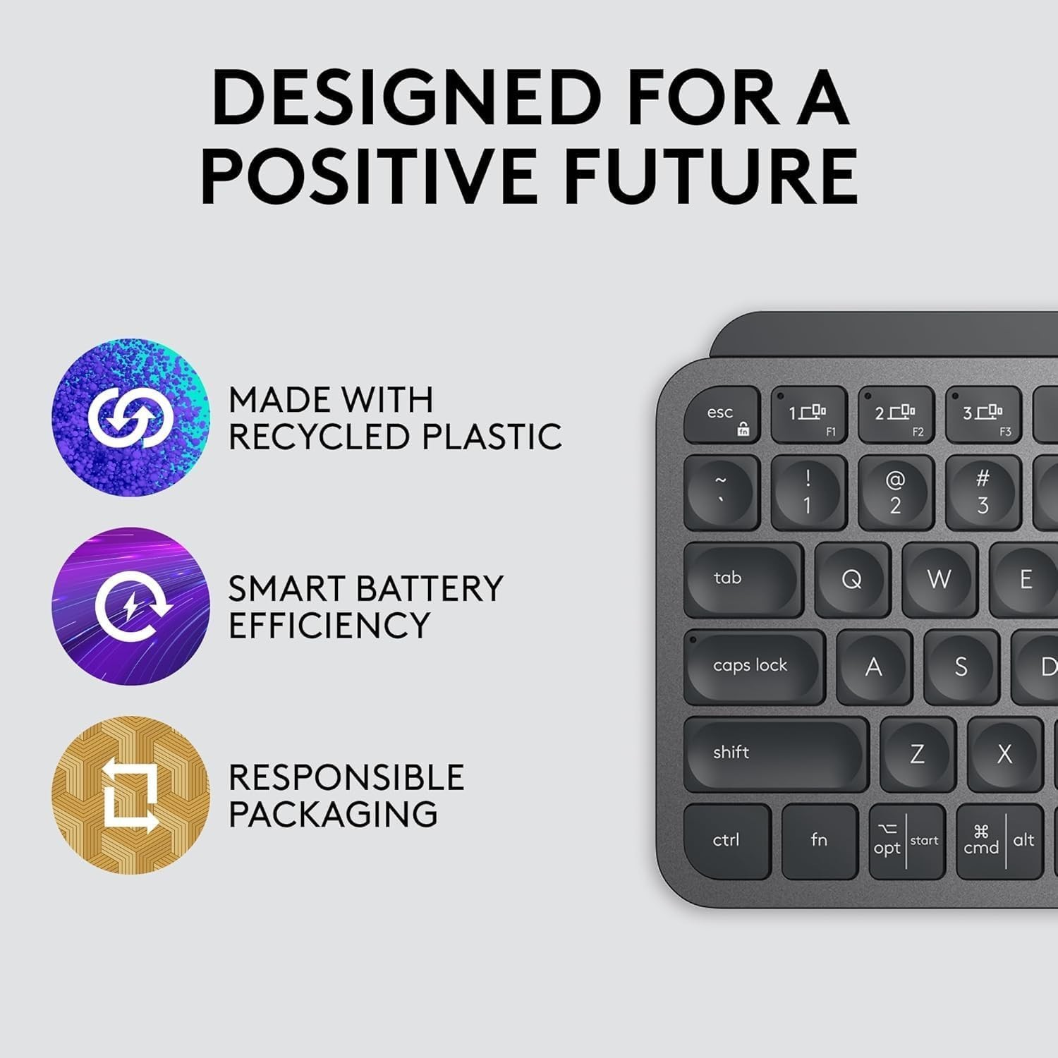 Logitech MX Keys Mini Graphite Backlit Minimalist Wireless Illuminated Keyboard