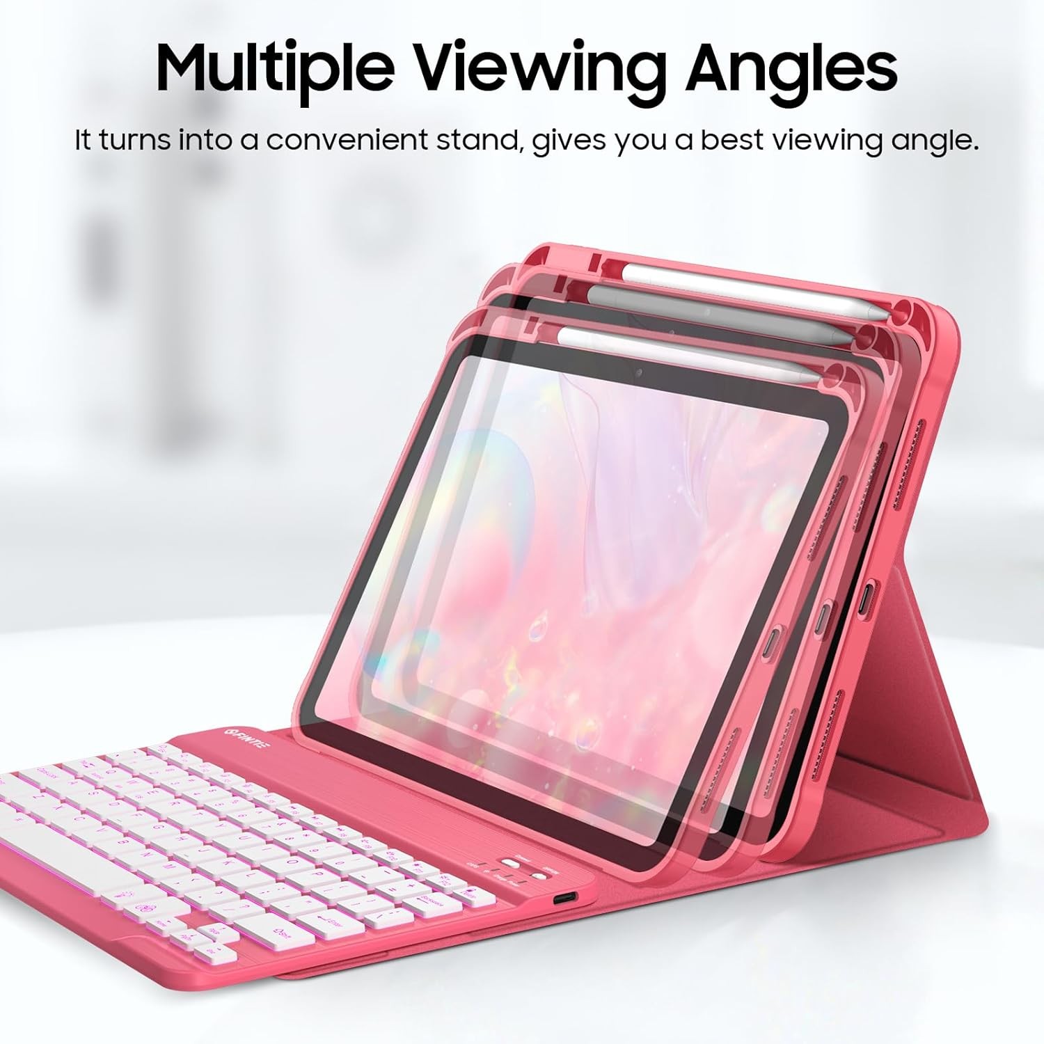 Backlit Keyboard Case for iPad (A16) 11th Gen 11 Inch (2025) Soft TPU Back Cover