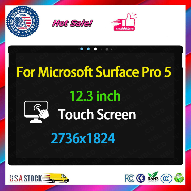for Microsoft surface Pro 5 LCD Touch Screen LP123WQ1(SP)(A2) 2736×1824 12.3″ US