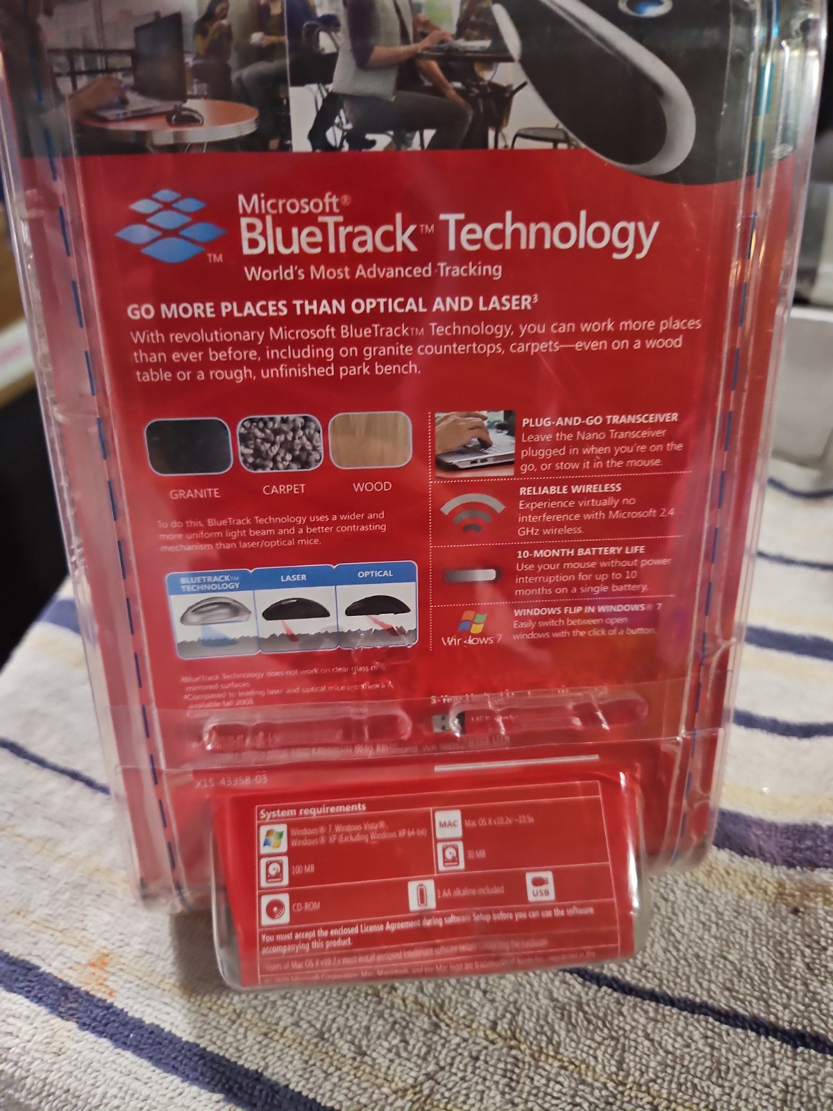 Microsoft Wireless Mobile Mouse 6000 w/BlueTrack 1383 1384 NEW/SEALED