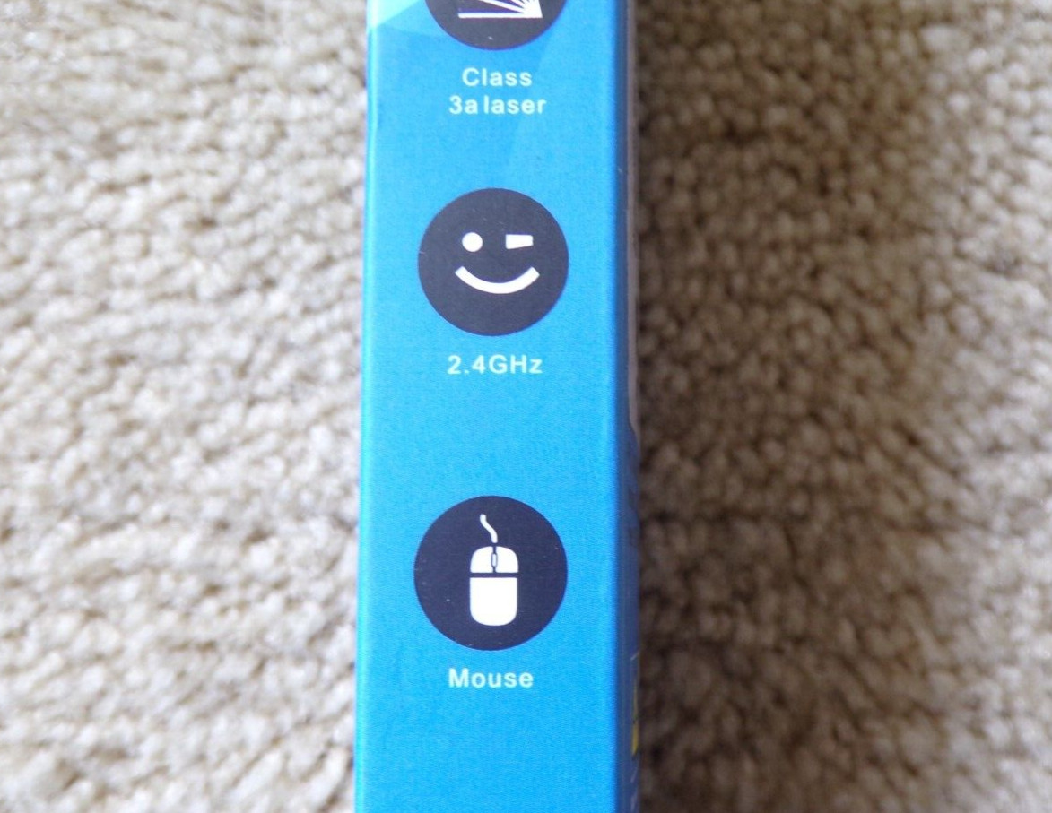QUI RF 2.4GHz Wireless Presenter Remote Presentation Laser Pointer – Mac PC; t27