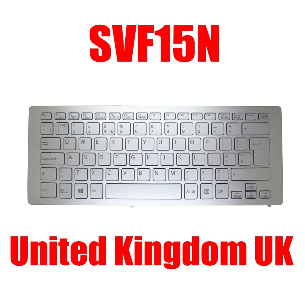 United Kingdom UK Laptop Keyboard For SONY VAIO SVF15N SVF15N1 SVF15N2 Backlit
