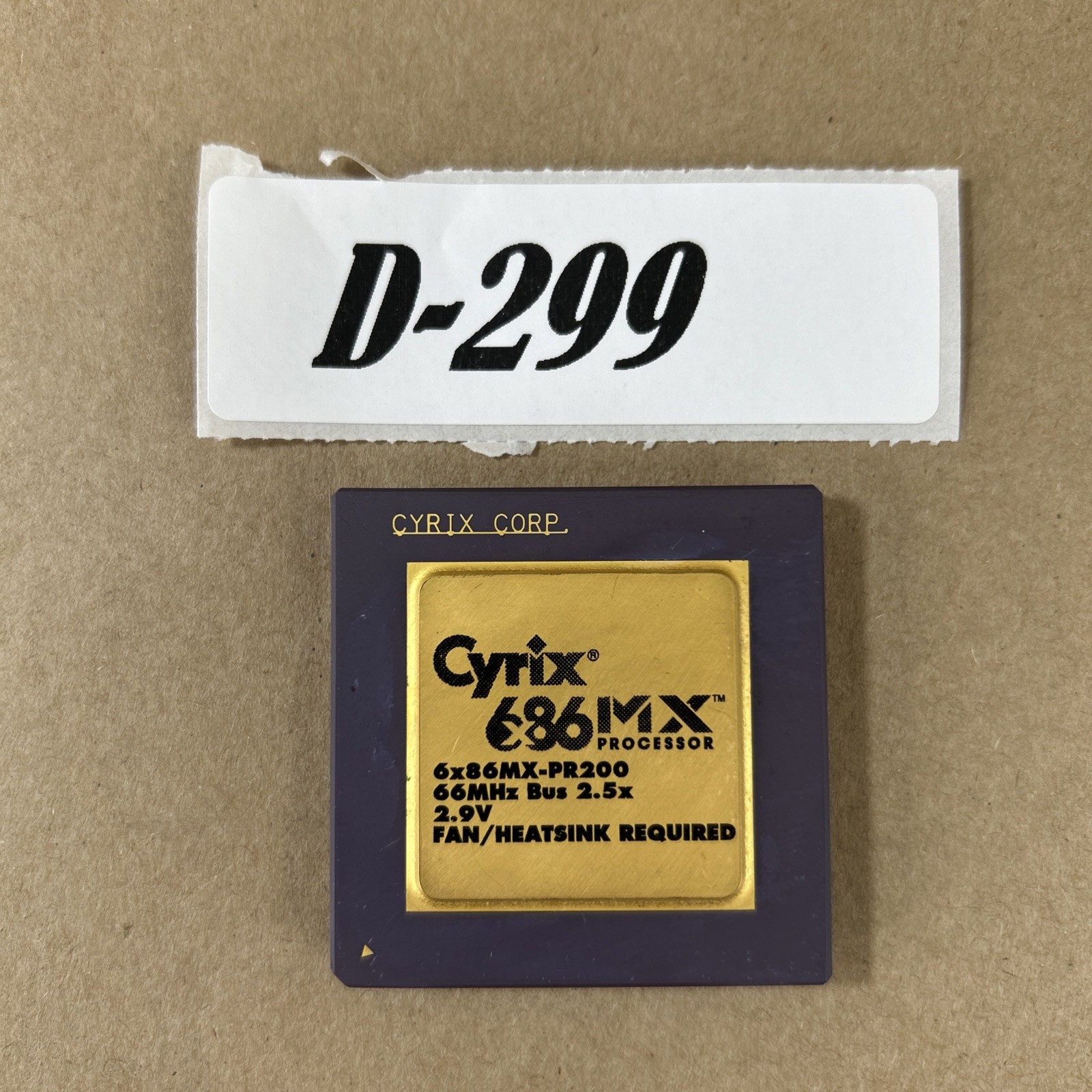 Cyrix 6x86MX-PR200 166MHz Socket 7 CPU 64KB Cache 66MHz 2.9V Vintage Tested Used