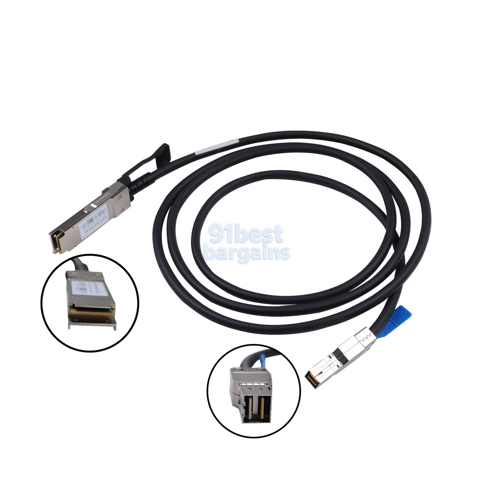 External SAS Cable QSFP SFF-8436 to SFF-8644 Hybrid HD Mini SAS Cable 2 Meters