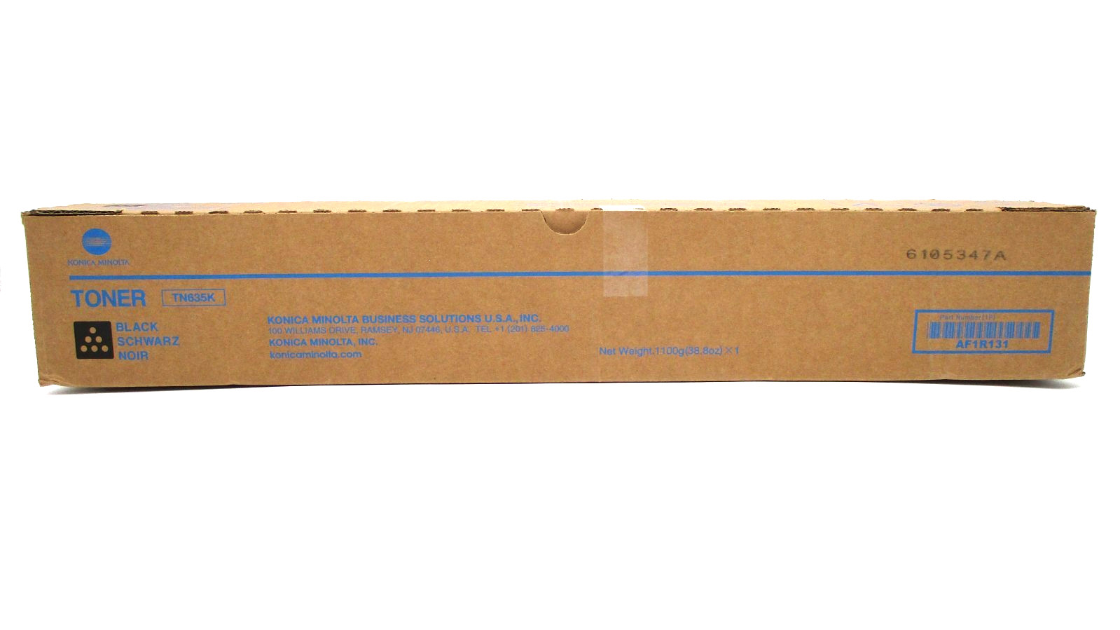 Genuine Konica Minolta TN635K Black Toner New! AF1R131, TN620K Replacement
