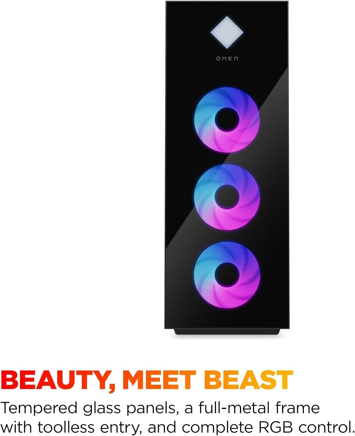 HP OMEN 45L Gaming Desktop, Intel Core Ultra 7 265K, 16GB DDR5-6000 RGB, 1TB SSD