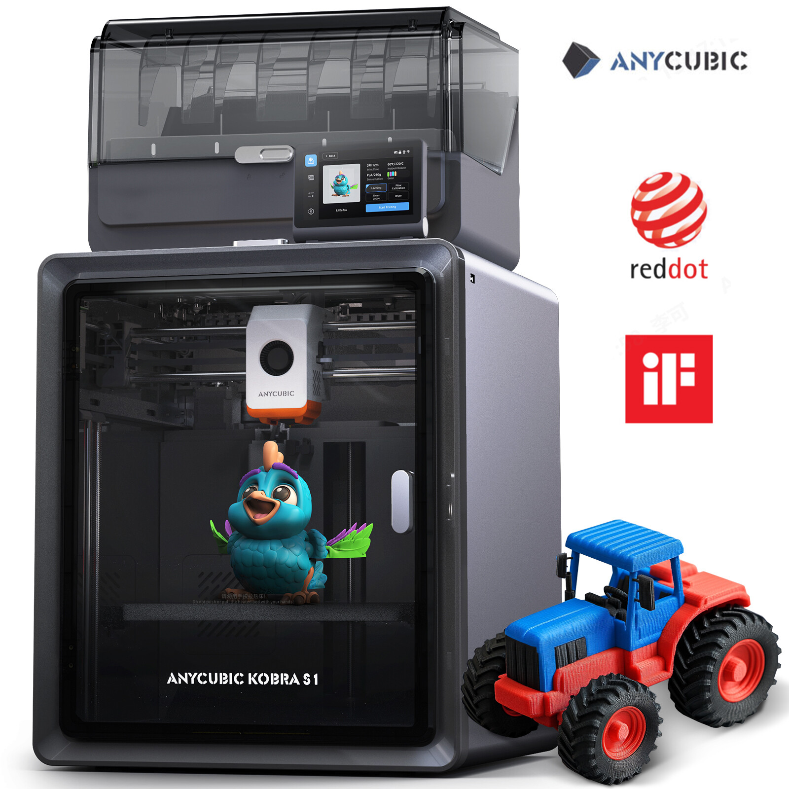 （OPEN BOX）ANYCUBIC Kobra S1 Combo Core XY 3D Printer 600mm/s Multicolor Printing