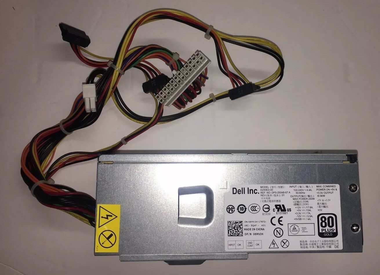 Genuine Dell DT 9010 790 7010 390 3010 Power Supply 250W 6MVJH YJ1JT HY6D2 DY72N