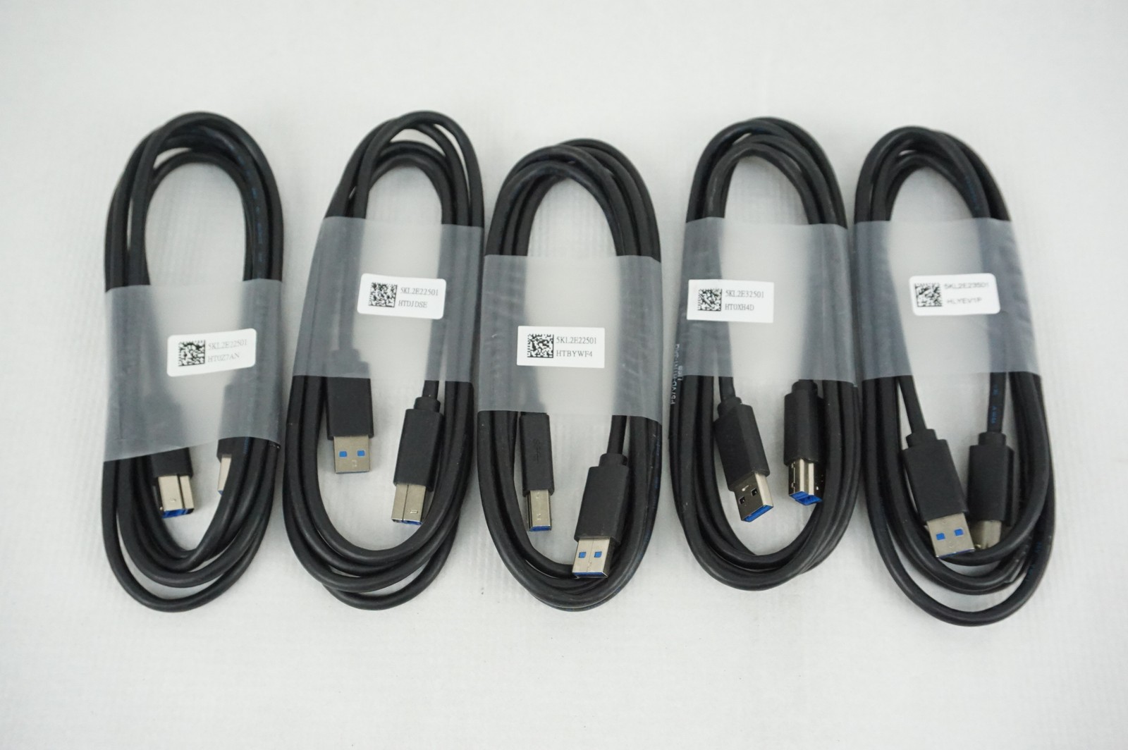 Lot of 5 USB 3.0 Type A to B Blue High Quality Printer Cables