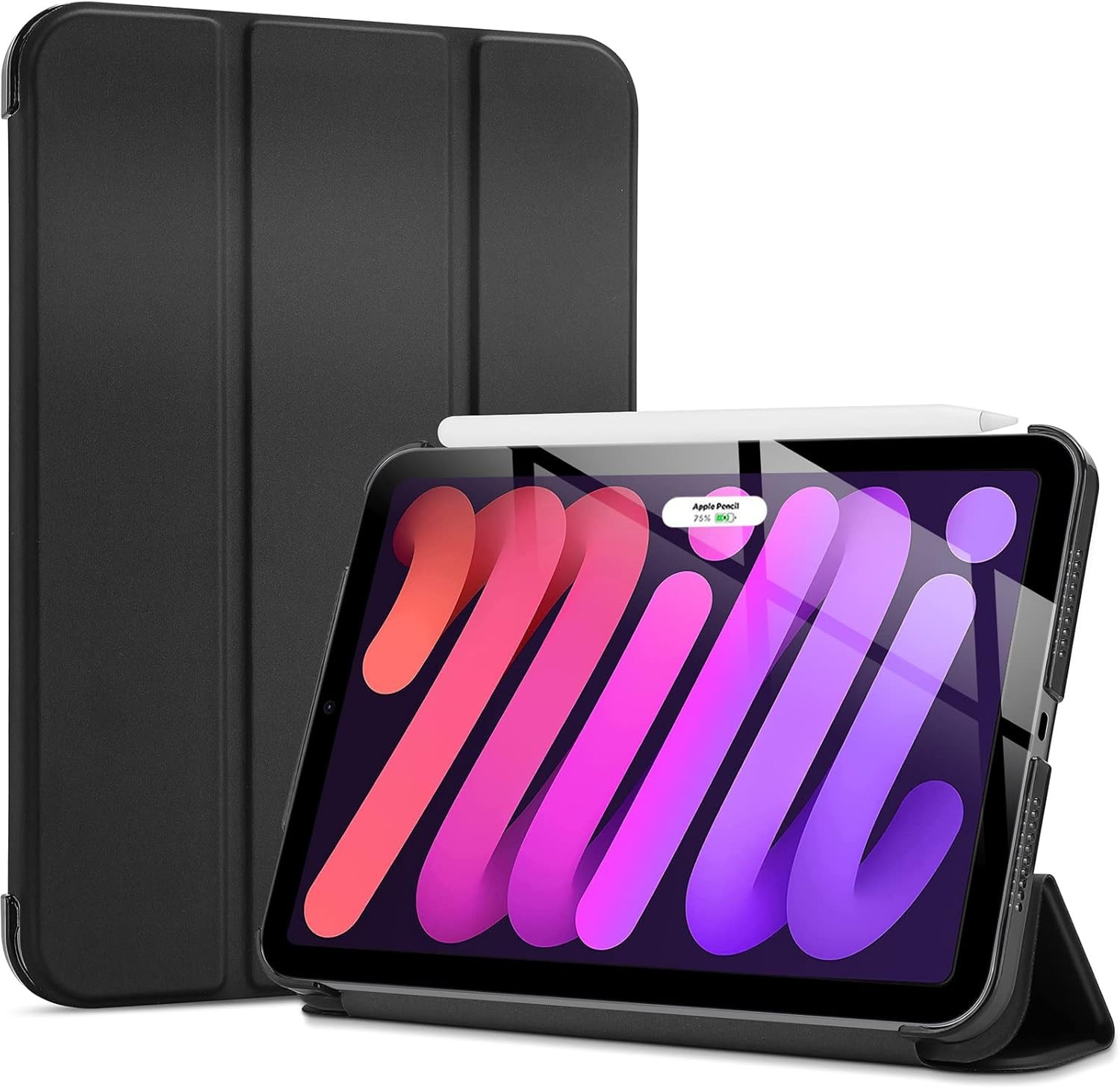 Smart Case for iPad mini 7 A17 Pro 2024/iPad Mini 6 2021 8.3 Inch iPad Black NEW