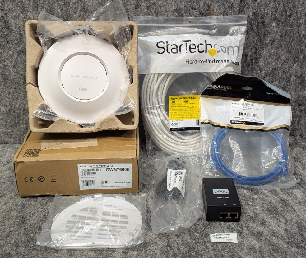 Grandstream GWN7660E WiFi 6 Indoor Access Point Enterprise Dual-Band Bundle