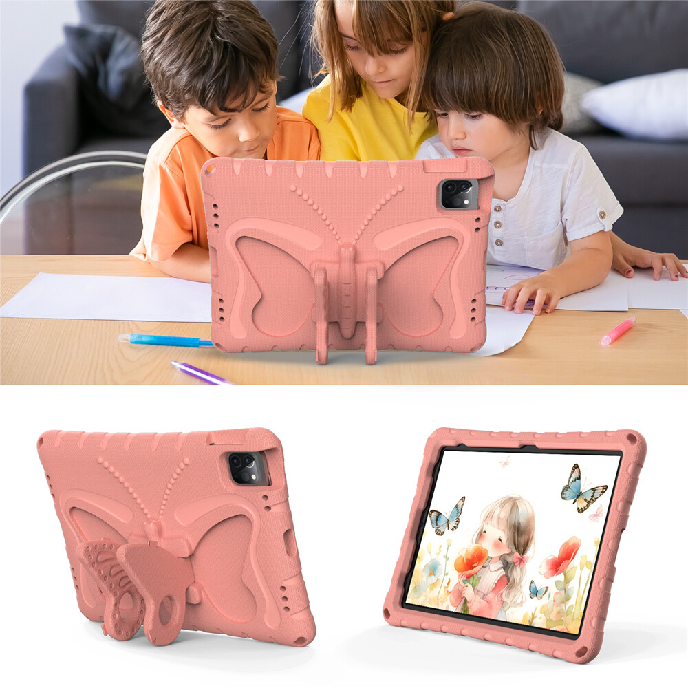 For iPad Air Pro 11 12.9 13-inch 2026 Kids Shockproof EVA Case Stand Cover Strap