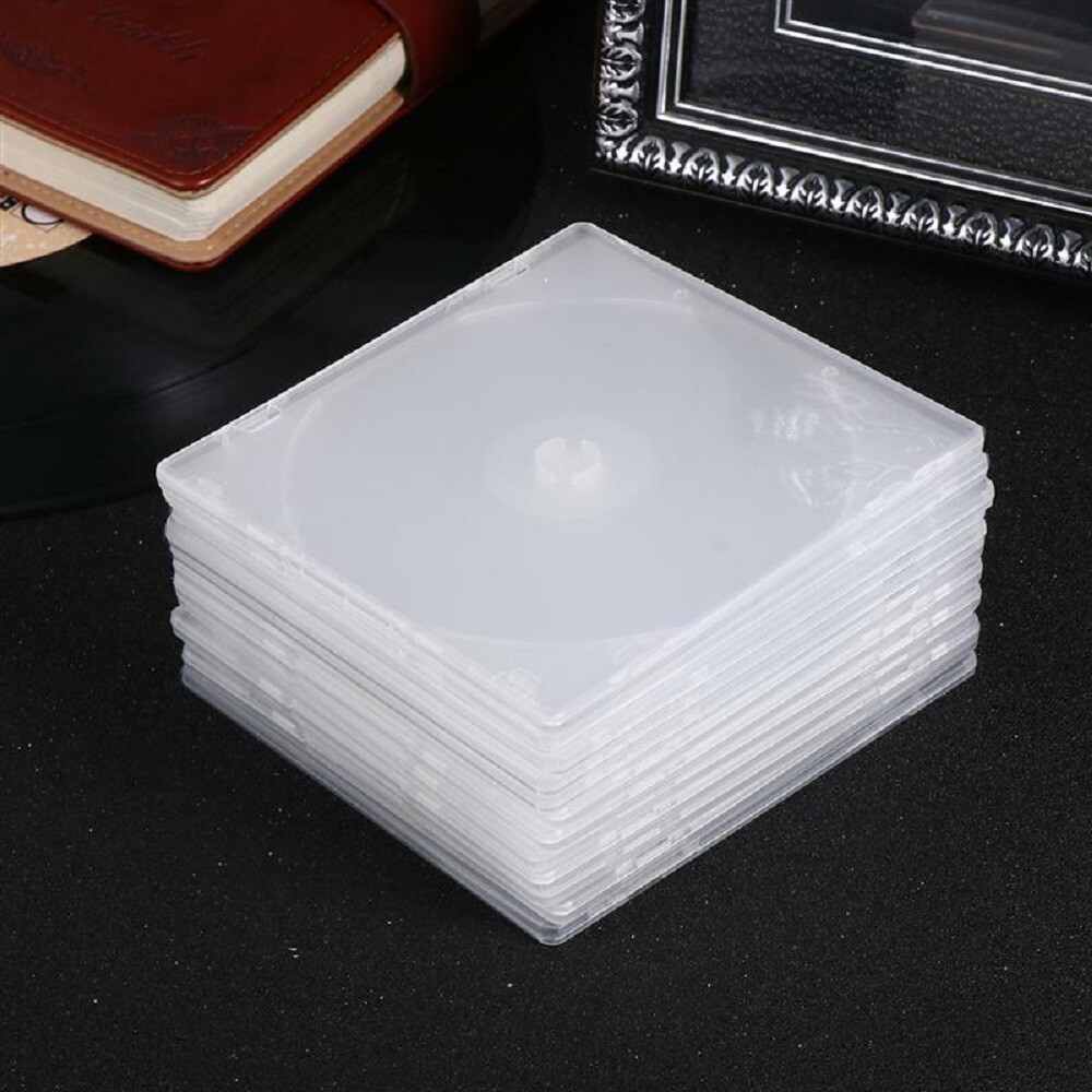 20/50/100/150 Pack Slim Clear CD Jewel Cases Single DVD Disc Storage Clear Tray
