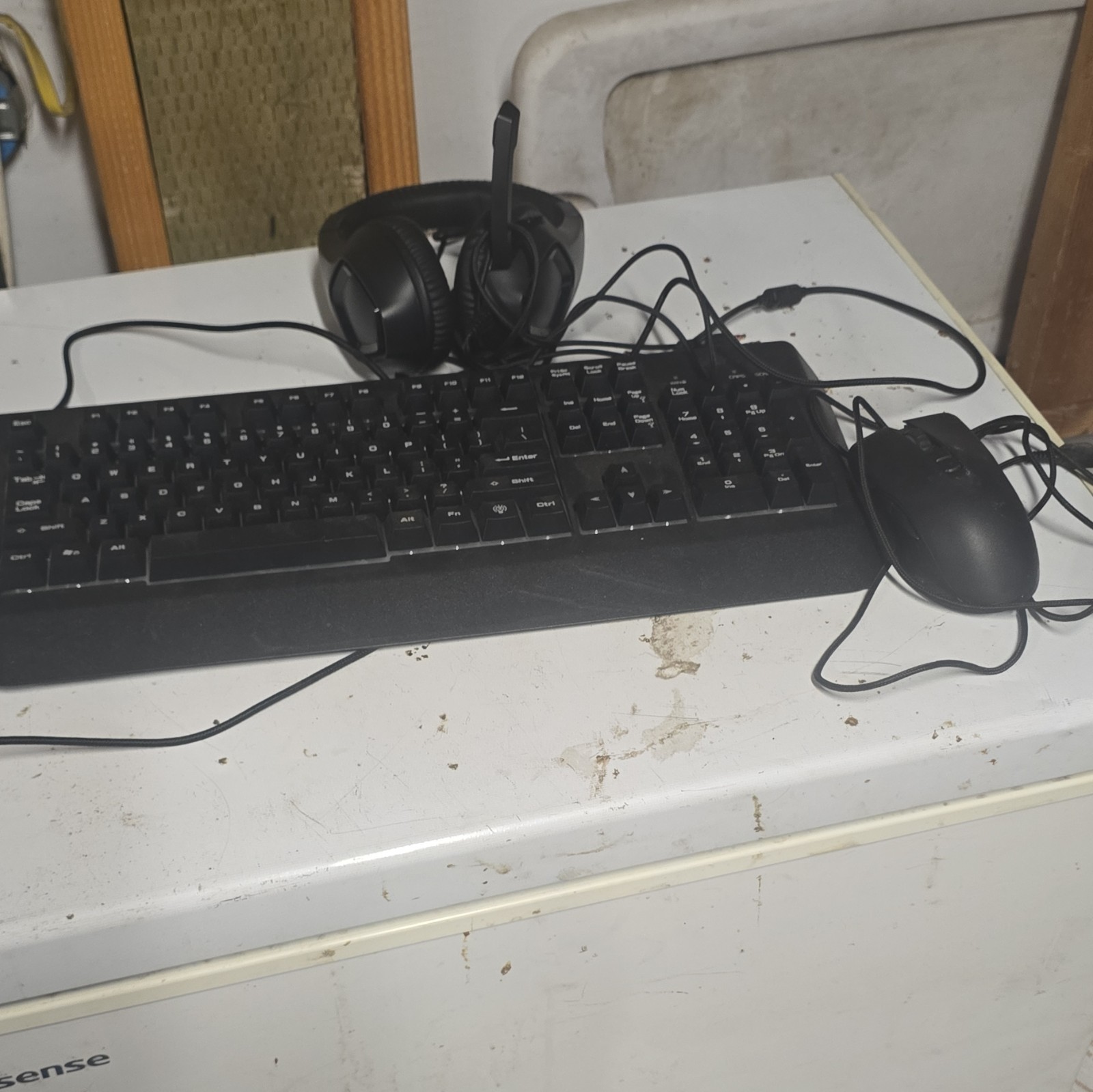 Wired USB Full Size Keyboard & Mouse Bundle Black English QWERTY Standard