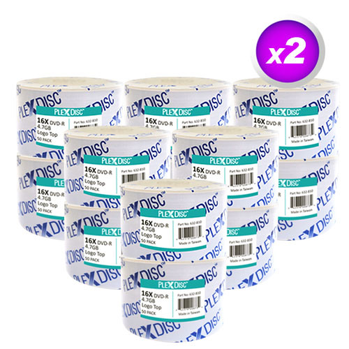 1200 PC PlexDisc 16X 4.7 GB DVD-R Logo Top Disc Blank Media 632-810