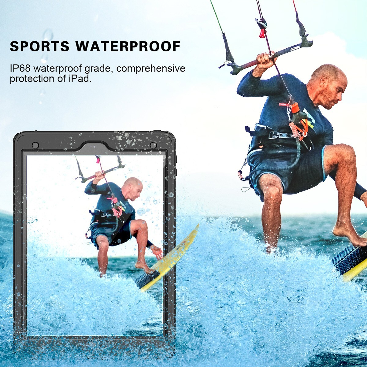 For iPad 9th/8th/7th Generation 10.2 Case Waterproof Shockproof Underwater Cover