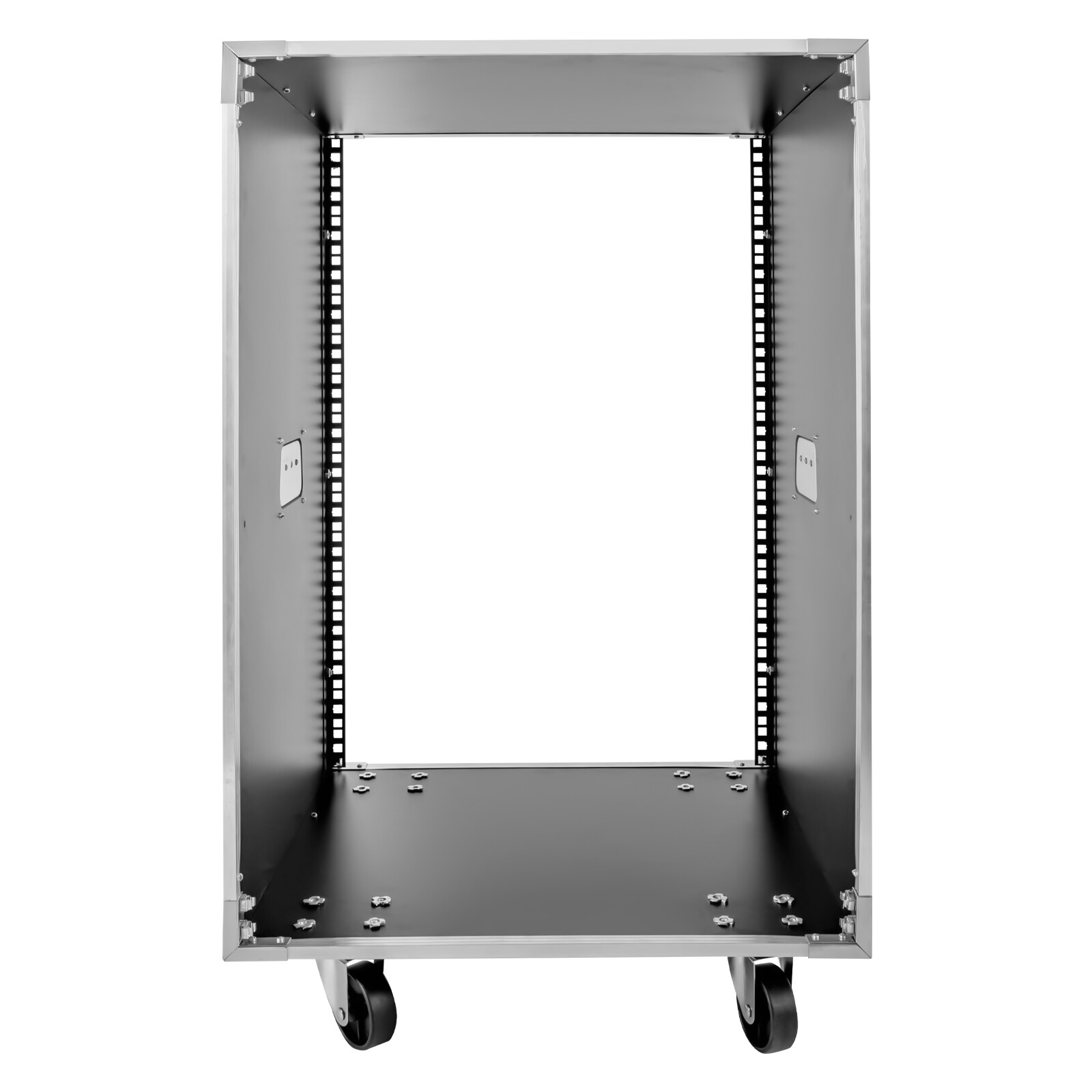 19 Inch 16U 4 Post Server Rack Open Frame Rolling Network Data Rack w/ Casters~