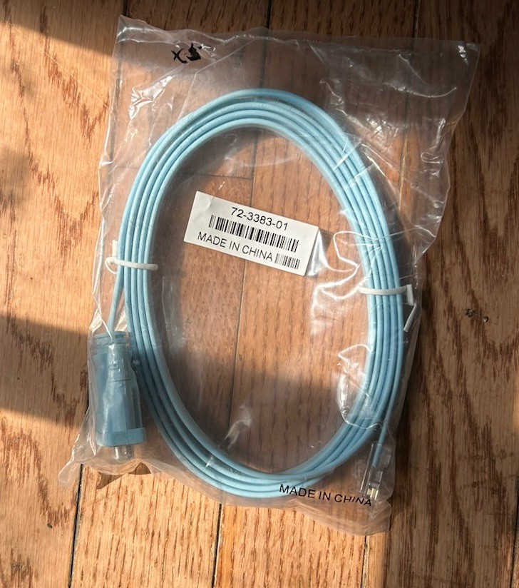 6ft Rollover Console Cable for Cisco RJ45 Male to DB9 Female 72-3383-01 – Blue