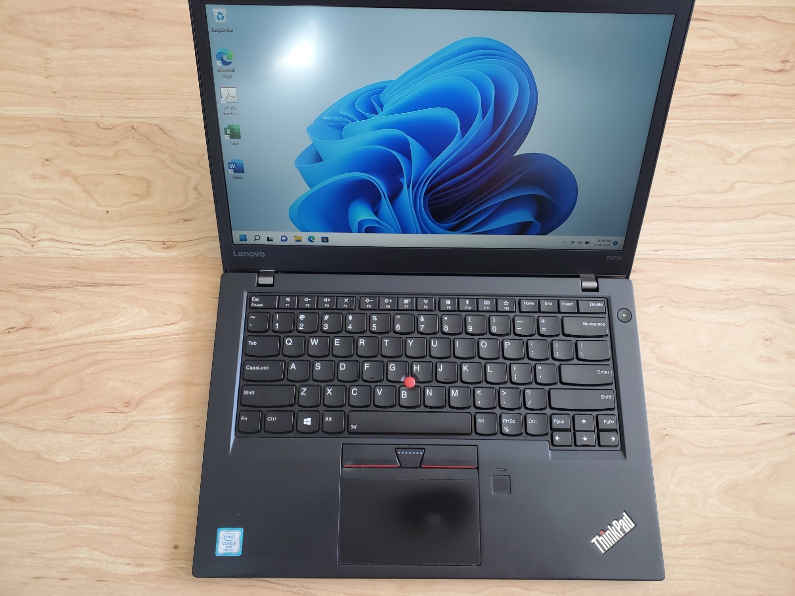 Used Lenovo Thinkpad T470s Core i5 Windows 11 512gb SSD Drive 12gb RAM Laptop