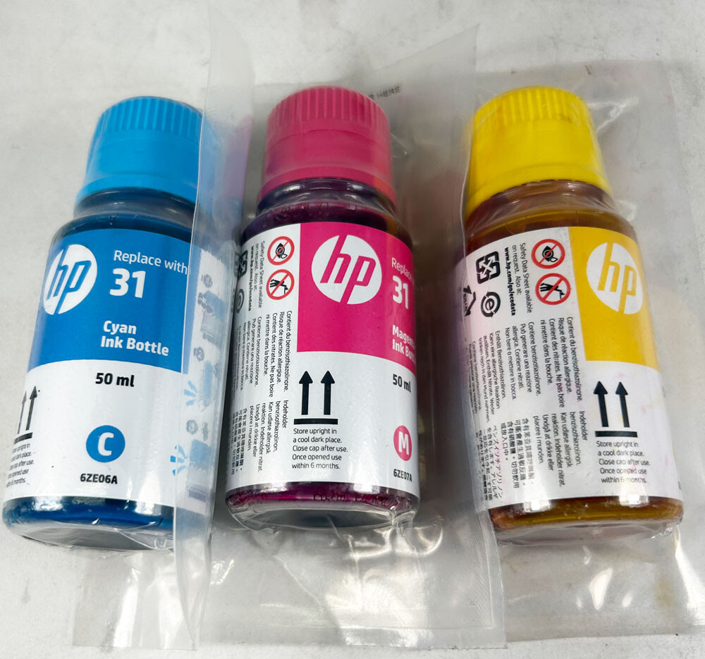 Genuine HP 31 Color Ink Bottle 50ml for Smart Tank 7001 7301 Plus 551 651