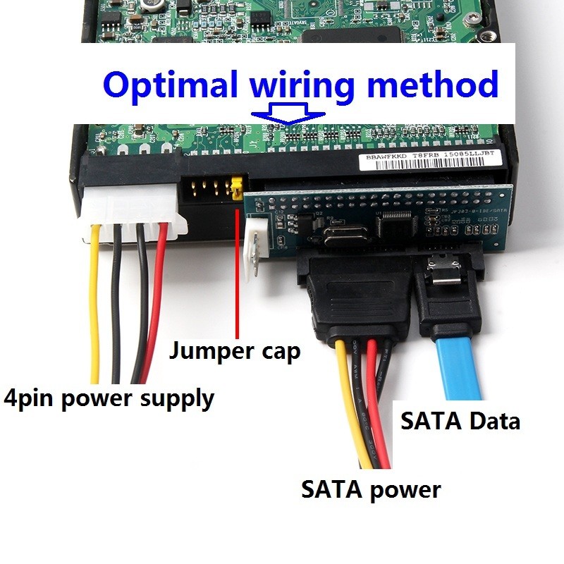 40 Pin Female SATA IDE to 22 Pin Male Adapter PATA 3.5″ Card for T1 Converter US