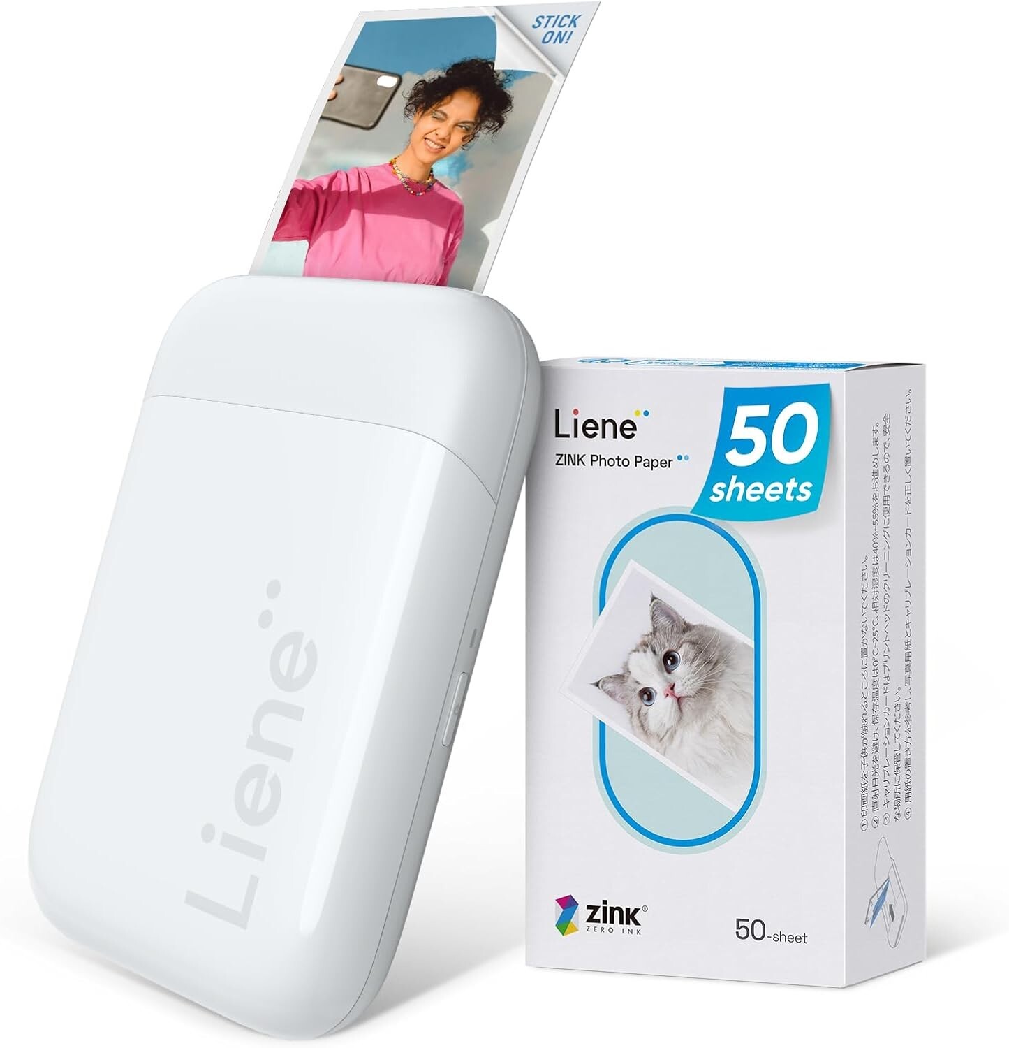 2×3” Wireless Photo Printer for iPhone & Android – 300 DPI, 50 Adhesive Sheets