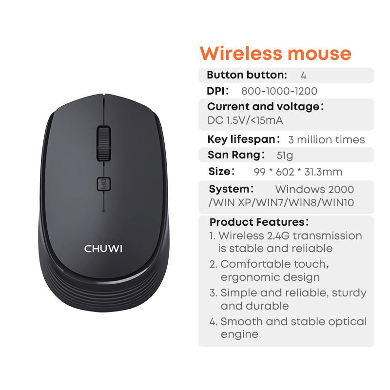 2.4GHz Wireless Optical Mouse USB Receiver RGB Cordless Mice For Laptop PC