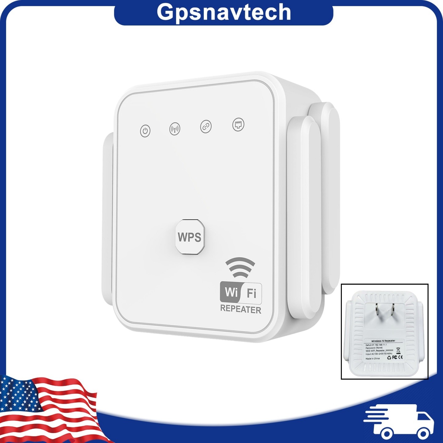 300Mbps WiFi Extender Repeater Amplifier 2.4GHz WiFi Signal Enhancer Booster