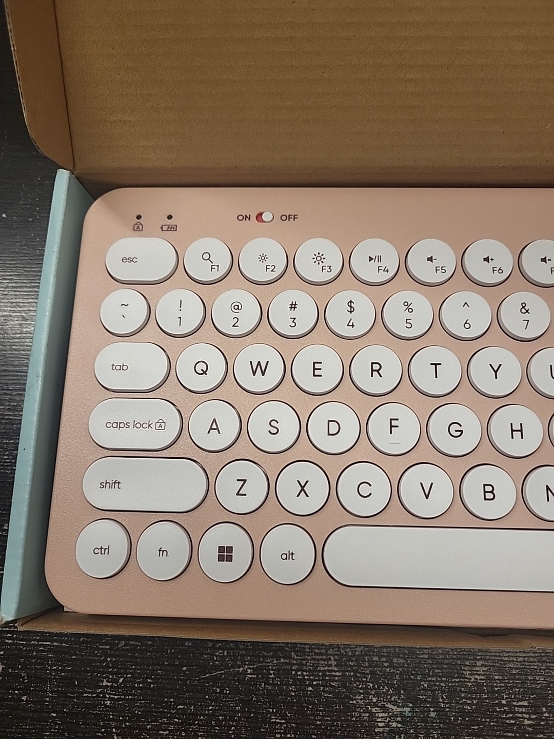 Mini Compact Wireless Keyboard 78 Keys Pink