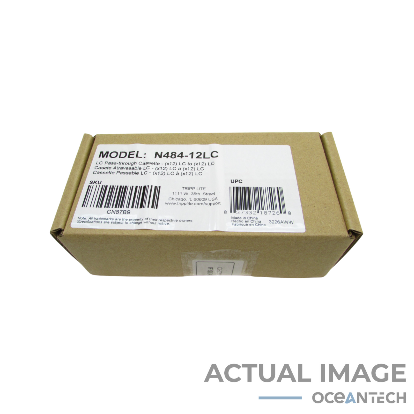 New Tripp Lite N484-12LC Modular Cassette – (x12) LC to (x12) LC