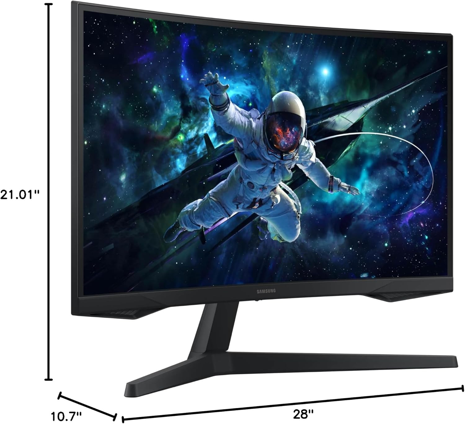 SAMSUNG 32″ Odyssey G55C Series QHD 1000R Curved Gaming Monitor, 1Ms(Mprt), HDR1
