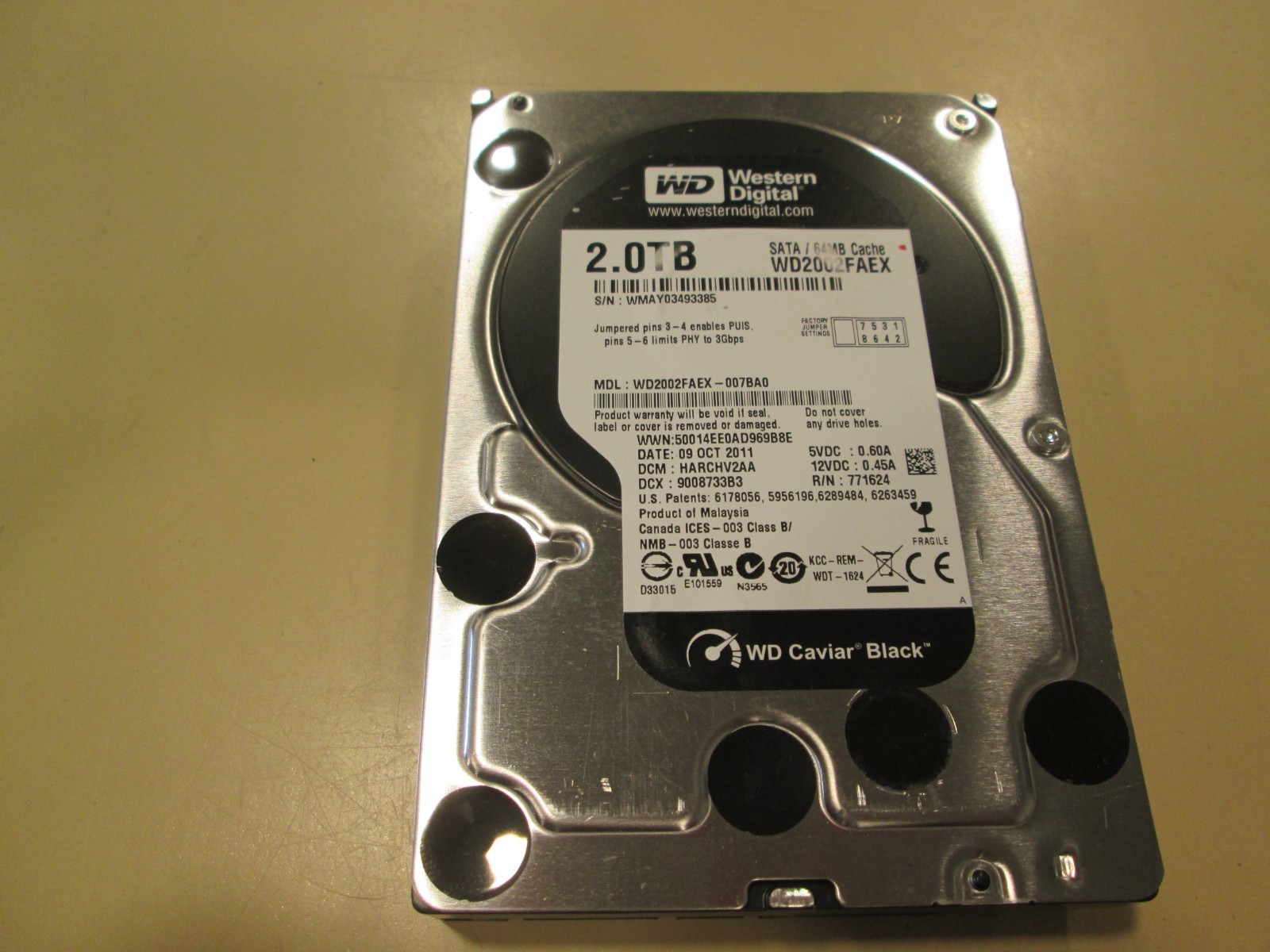 Western Digital 2TB WD Caviar Black 3.5″ SATA Hard Drive 7200RPM WD2002FAEX