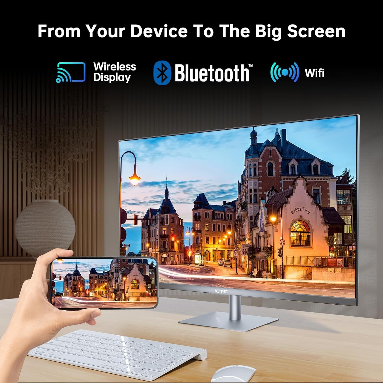 KTC A32Q8 32 Inch 4K Smart Monitor Google System UHD 3840x 2160 with Speakers