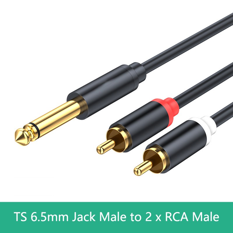 6.35mm Jack to Dual RCA Audio Cable – 0.5m-10m Options, High-Quality Connection