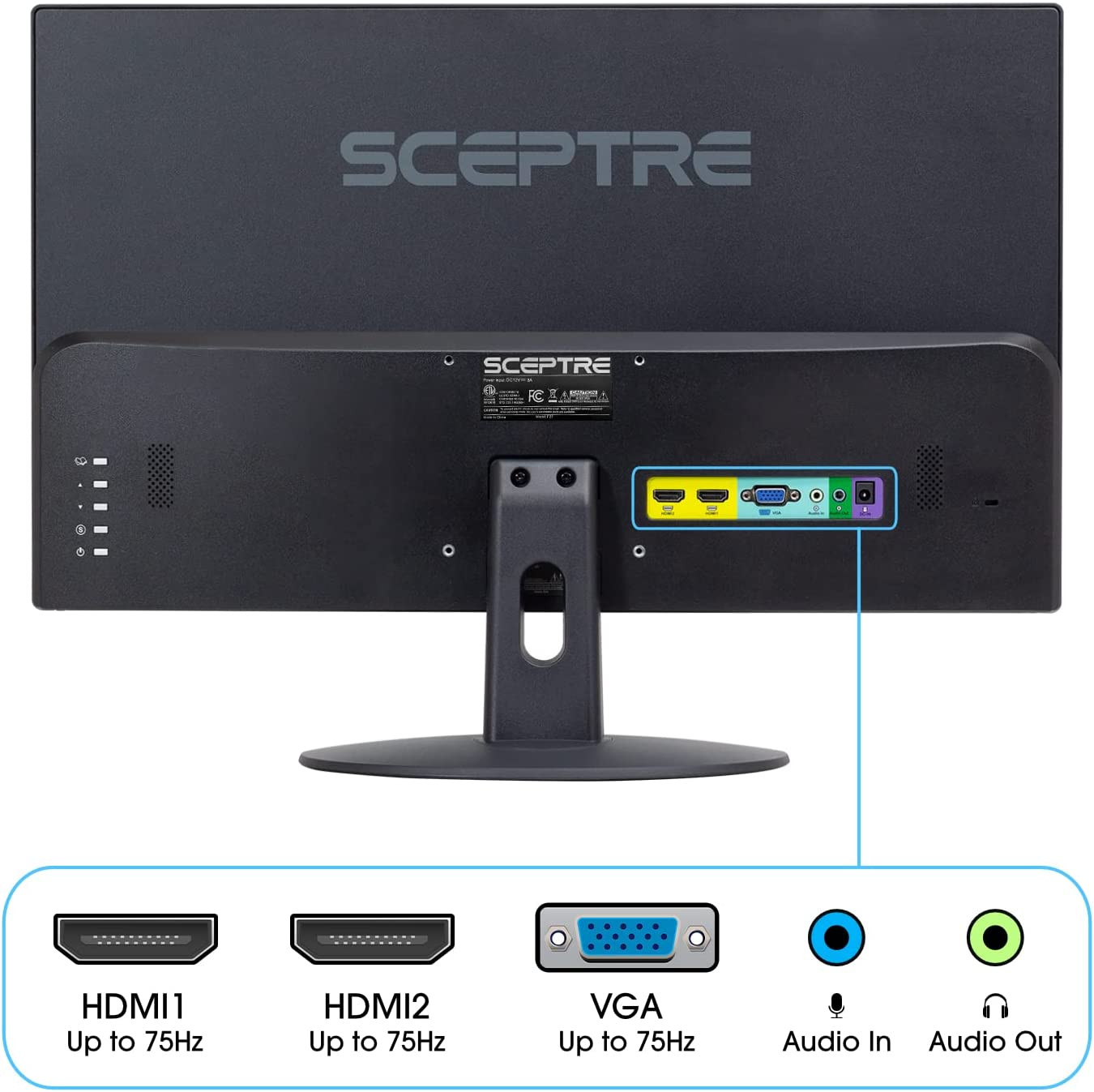 E249W-19203R 24-Inch FHD LED Gaming Monitor 2X HDMI VGA 75Hz Build-In Speakers,