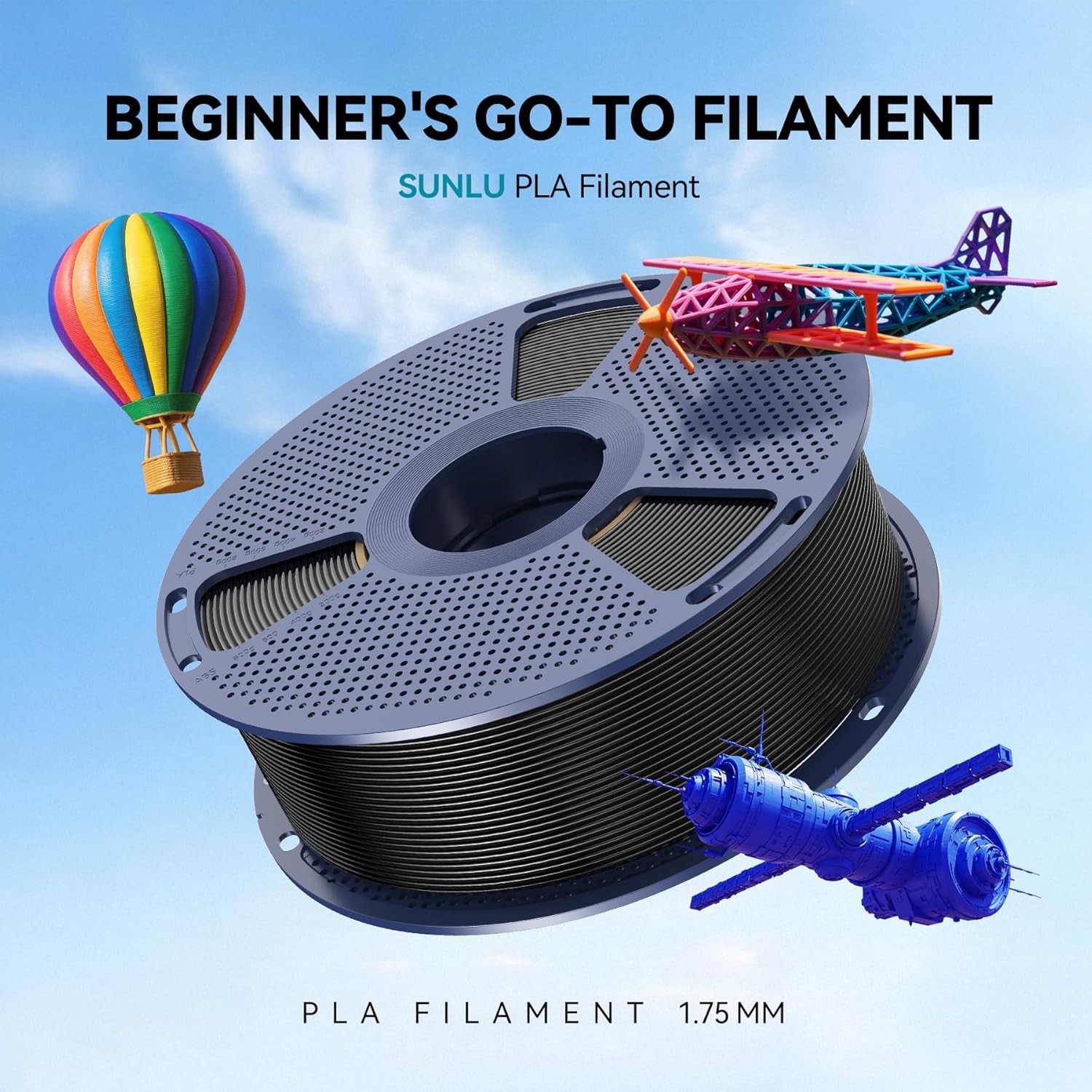 SUNLU PLA PLA+ PETG SILK ABS TPU 3D Printer Filament 1.75mm 1KG/0.25KG Non-toxic