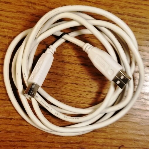 New 5-6foot USB 2.0 to PRINTER Cable 1 GreyHP-or-1 WhiteWieson-or-both OpenNoBox